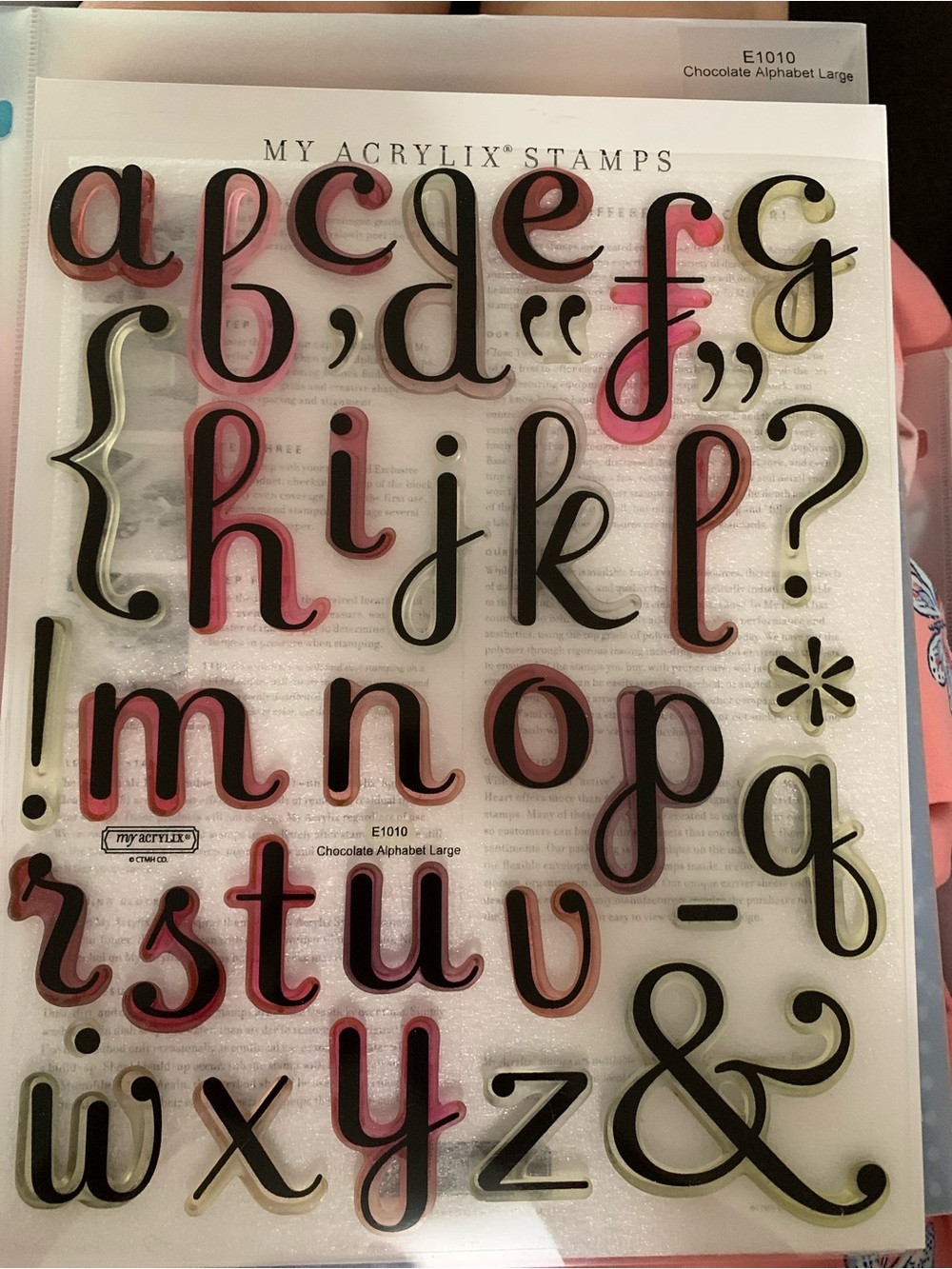 Close To My Heart ❤️ My Acrylix Chocolate Alphabet Clear Stamp Set